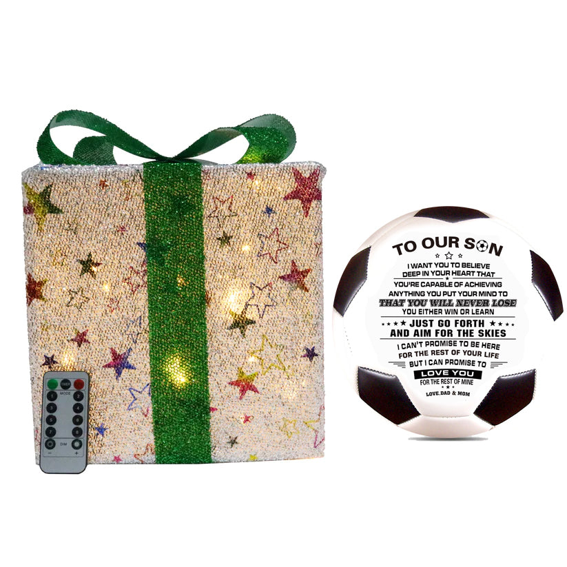 Personalized Printed Soccer Ball Football For My Son, Birthday Christmas Graduation Gift For Son From Mom, Perfect For Outdoor & Indoor Match Or Game,Size 5