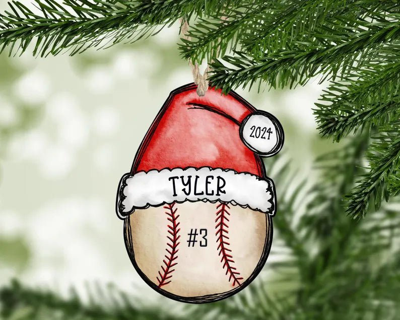 Baseball Christmas Ornament, Baseball Ornament, 2024 Ornament, 2024 Baseball Ornament, Personalized Baseball Ornament, Baseball Mom Gift - Family Watchs