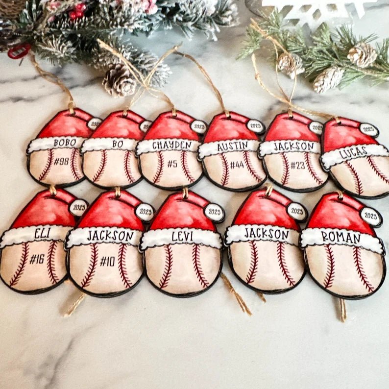 Baseball Christmas Ornament, Baseball Ornament, 2024 Ornament, 2024 Baseball Ornament, Personalized Baseball Ornament, Baseball Mom Gift - Family Watchs