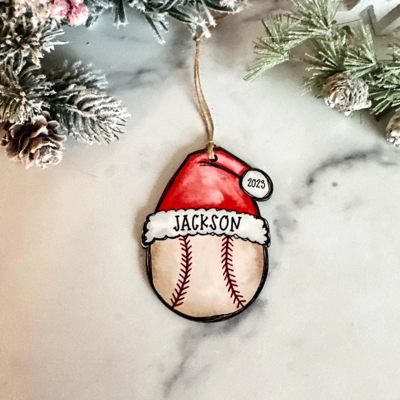 Baseball Christmas Ornament, Baseball Ornament, 2024 Ornament, 2024 Baseball Ornament, Personalized Baseball Ornament, Baseball Mom Gift - Family Watchs