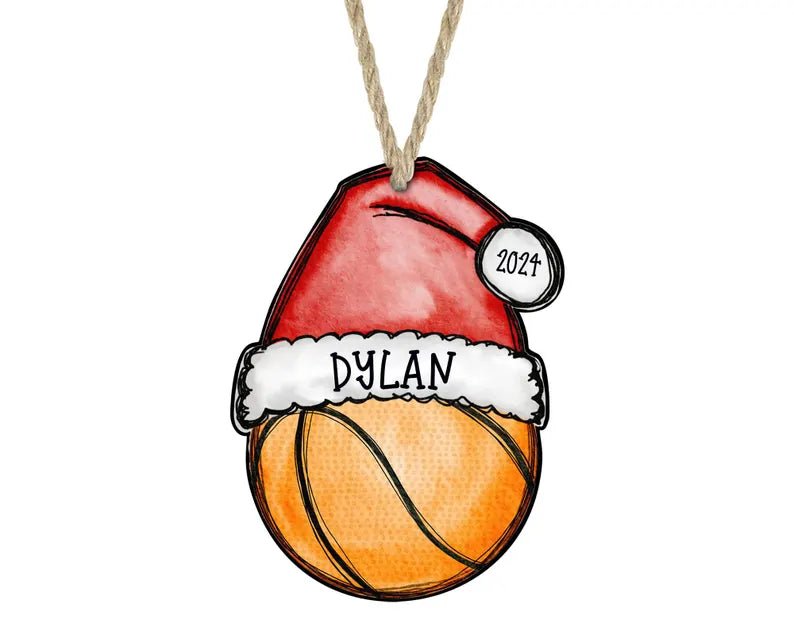 Basketball Christmas Ornament, Basketball Ornament, 2024 Basketball Ornament, Personalized Ornament, Basketball Gift, Coach gift - Family Watchs