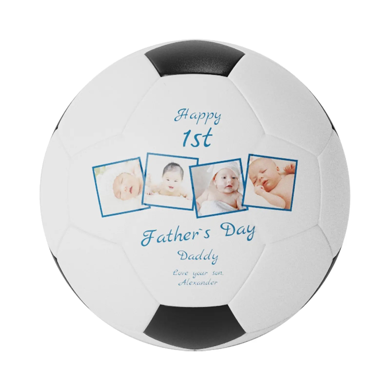 Best Dad Father's Day Photo Gifts Soccer Ball - Family Watchs