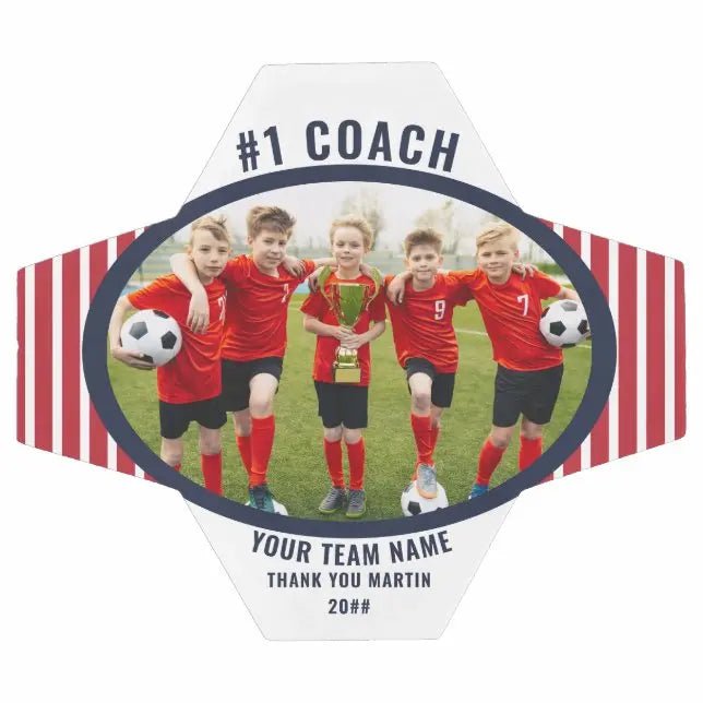 Coach Thank You Team Photo Personalized Soccer Ball - Family Watchs
