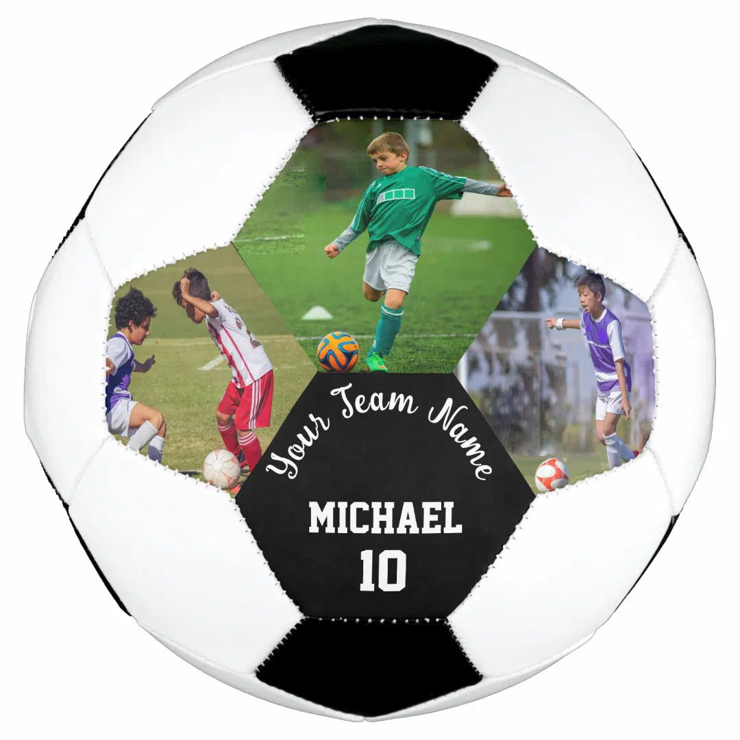 Create Your Own Team Player Photo Name Number Soccer Ball - Family Watchs
