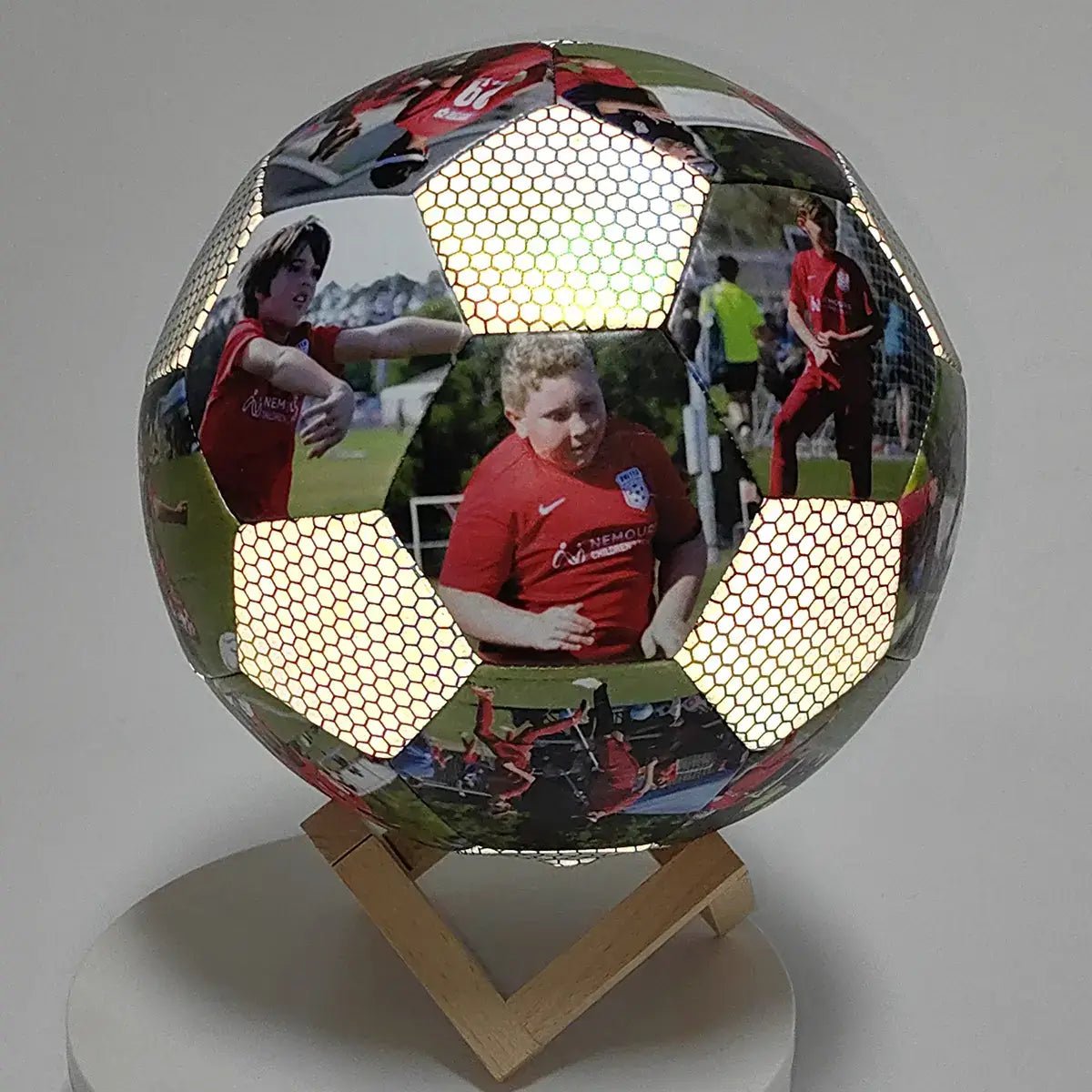 Custom Holographic Reflective Gift Soccer Ball - Family Watchs