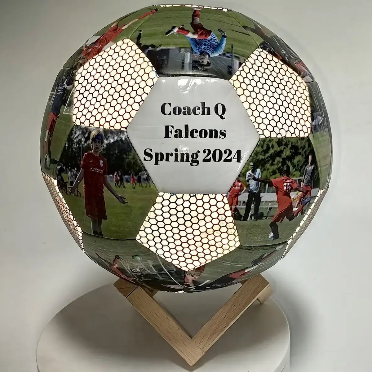 Custom Holographic Reflective Gift Soccer Ball - Family Watchs