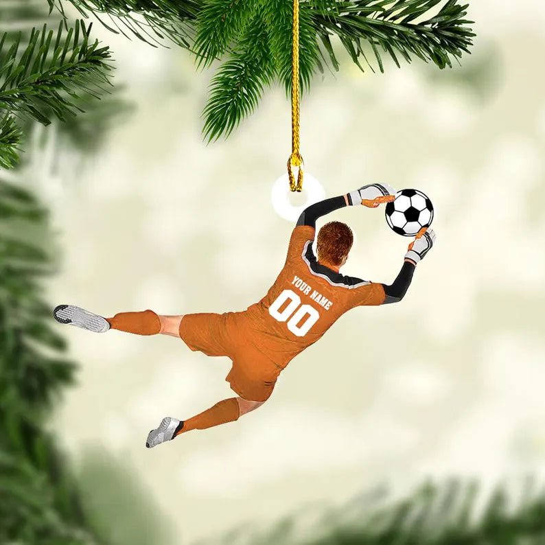 Custom Soccer Goal Keeper Christmas Ornament, Sport Christmas Ornament 2024, Personalized Soccer Ornament,Soccer Ornament Decor,Soccer Lover - Family Watchs