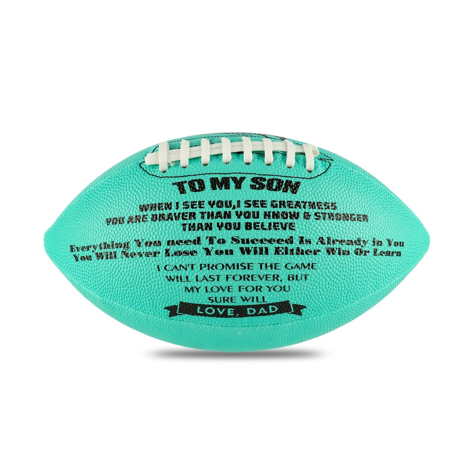 Dad To Son -Personalized Football Birthday Graduation Christmas Holiday Gift ,Blue - Family Watchs