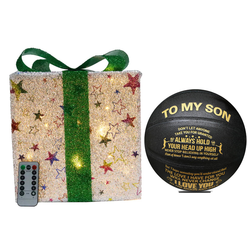 Personalized Letter Basketball For Son, Basketball Indoor/Outdoor Game Ball For Boy, Birthday Christmas Gift For Son,Black