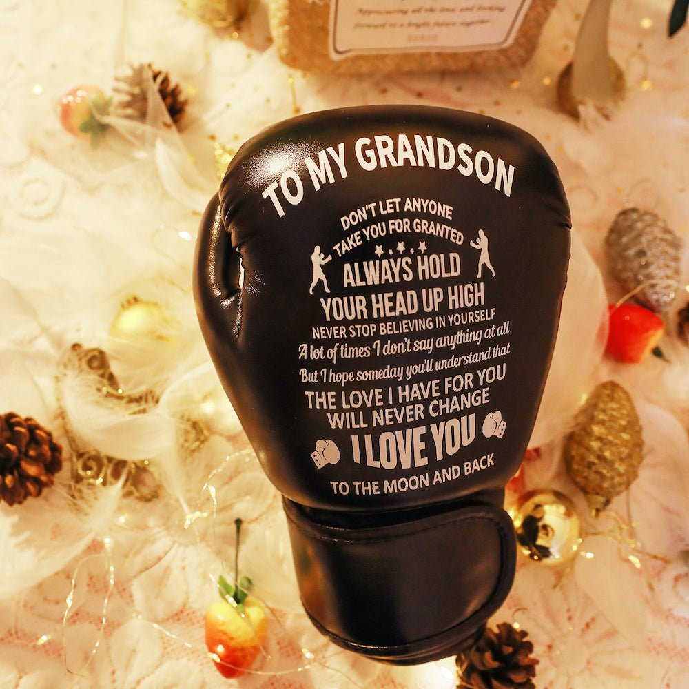 FAMILYWATCHS Gift Customized Personalise Boxing Gloves For Grandson - Family Watchs