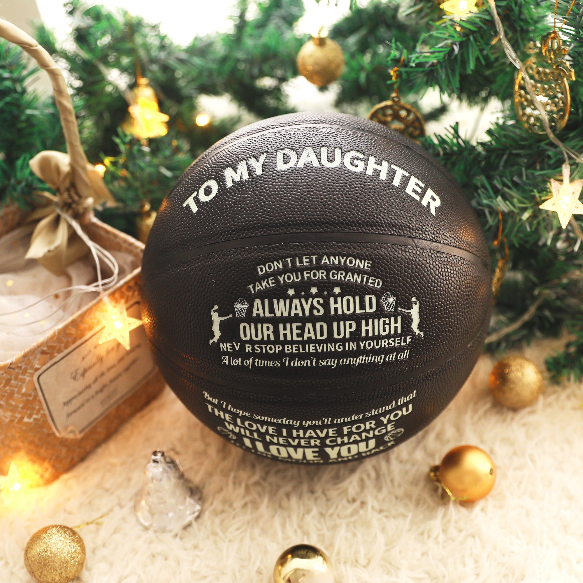 Familywatchs Gift Customized Personalise luminous Basketballs For Daughter,Size 7 (29.5 inches) - Family Watchs