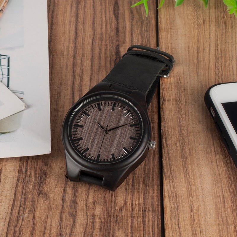 Familywatchs Gift Customized Personalise Wooden Watch For Dad - Family Watchs