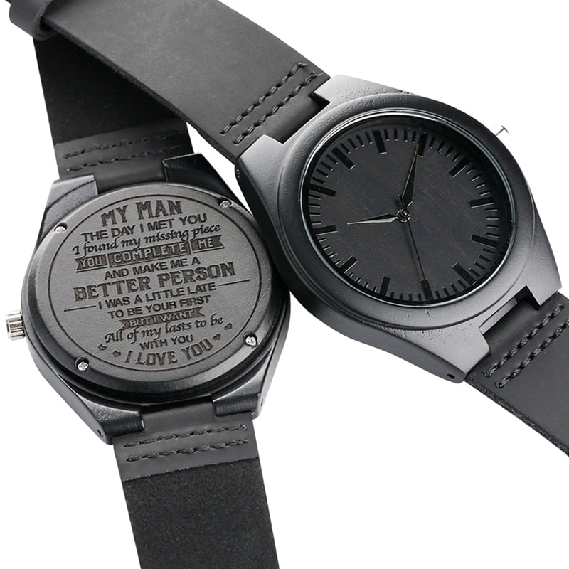 Familywatchs Gift Customized Personalise Wooden Watch For Man - Family Watchs