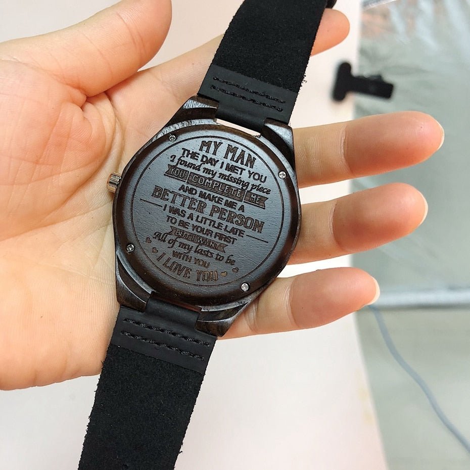 Familywatchs Gift Customized Personalise Wooden Watch For Man - Family Watchs