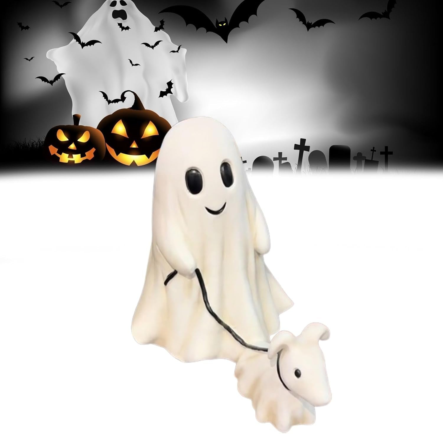 Halloween Ghost Walking Dog Statue - Family Watchs
