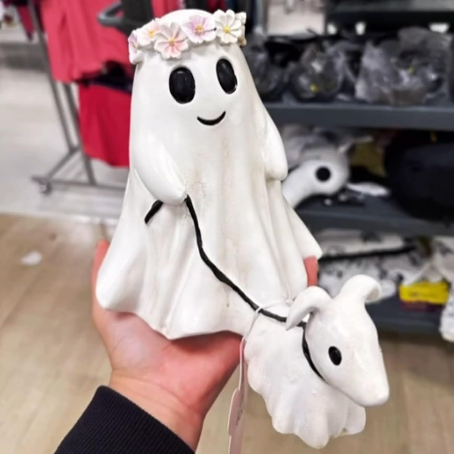 Halloween Ghost Walking Dog Statue - Family Watchs