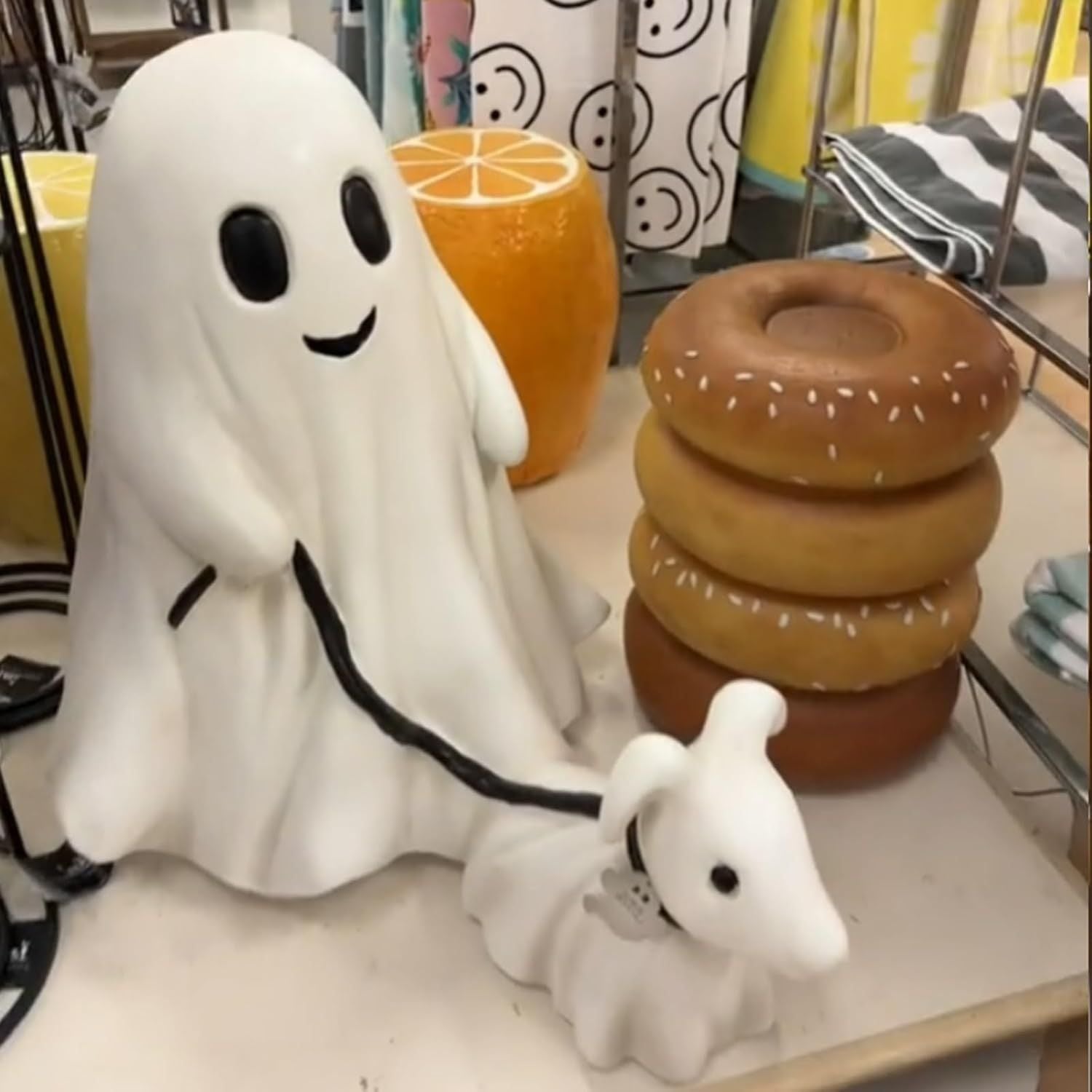 Halloween Ghost Walking Dog Statue - Family Watchs