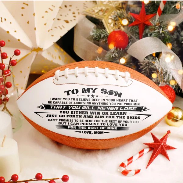 Mom To Son - Love You Birthday Graduation Christmas Holiday Gift Personalized Football - Family Watchs