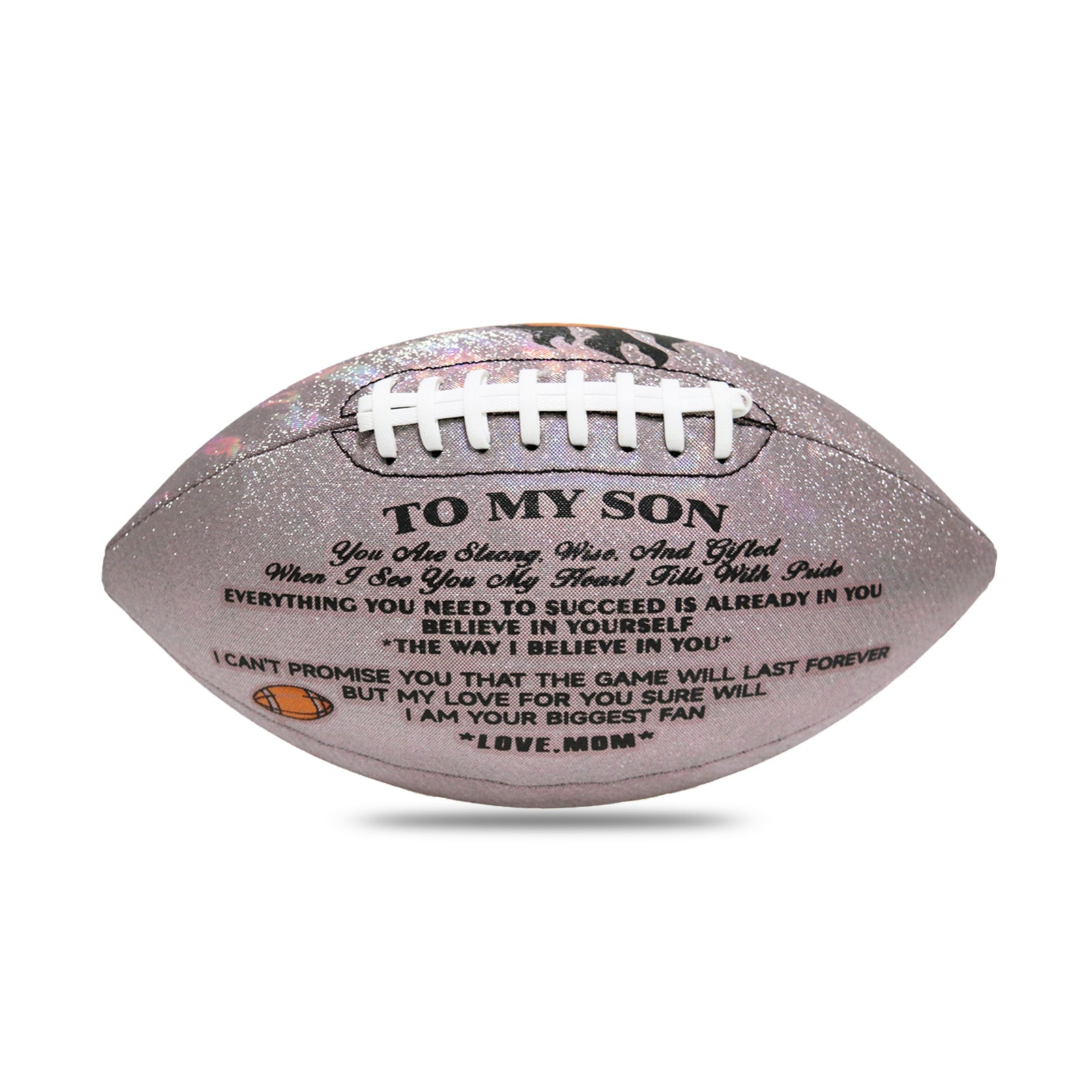 Mom To Son - Love You Birthday Graduation Christmas Holiday Gift Personalized Football - Family Watchs