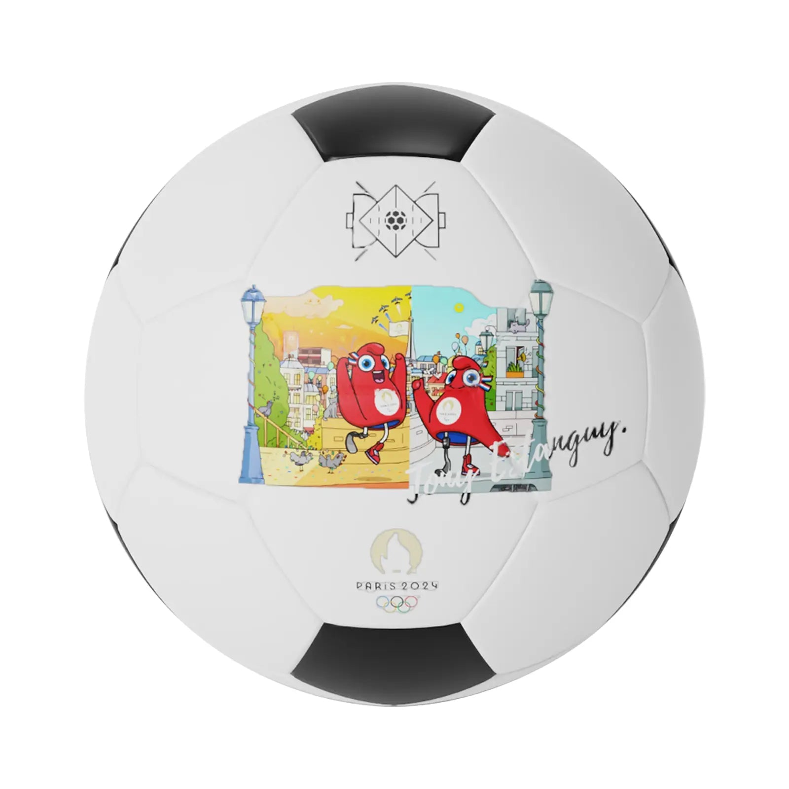 Personalized Custom 2024 Paris Olympics Themed Photo Soccer Ball - Family Watchs