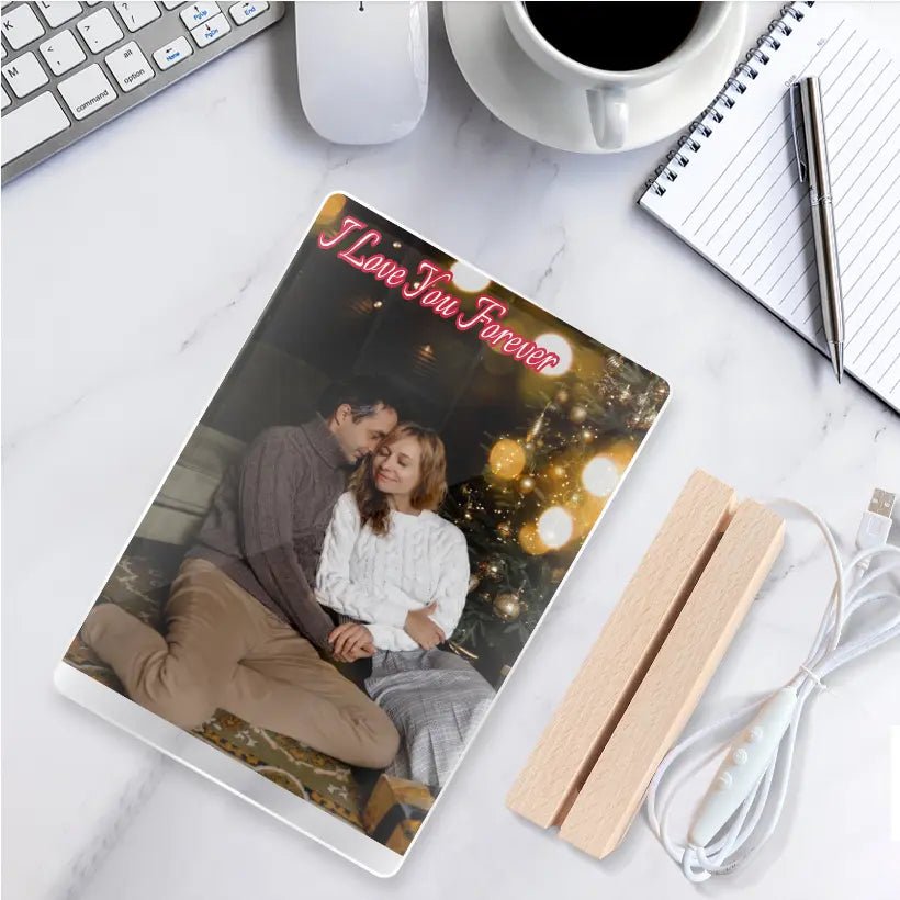 Personalized Custom Acrylic Photo Night Light Gift For Family, Daughter, Son, Wife - Family Watchs