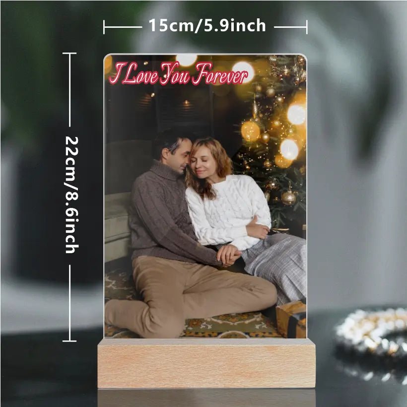 Personalized Custom Acrylic Photo Night Light Gift For Family, Daughter, Son, Wife - Family Watchs
