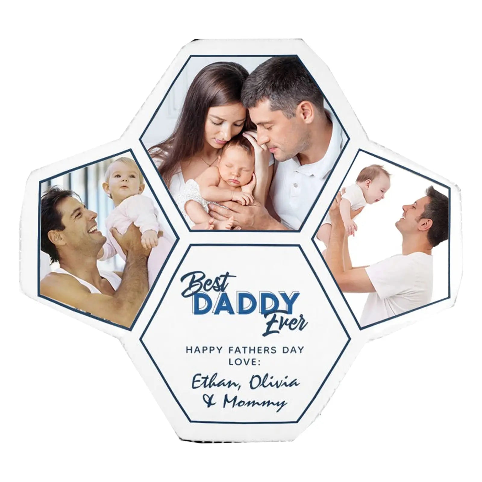 Personalized Custom Best Daddy Ever Soccer Ball Gifts For Dad,Grandpa - Family Watchs