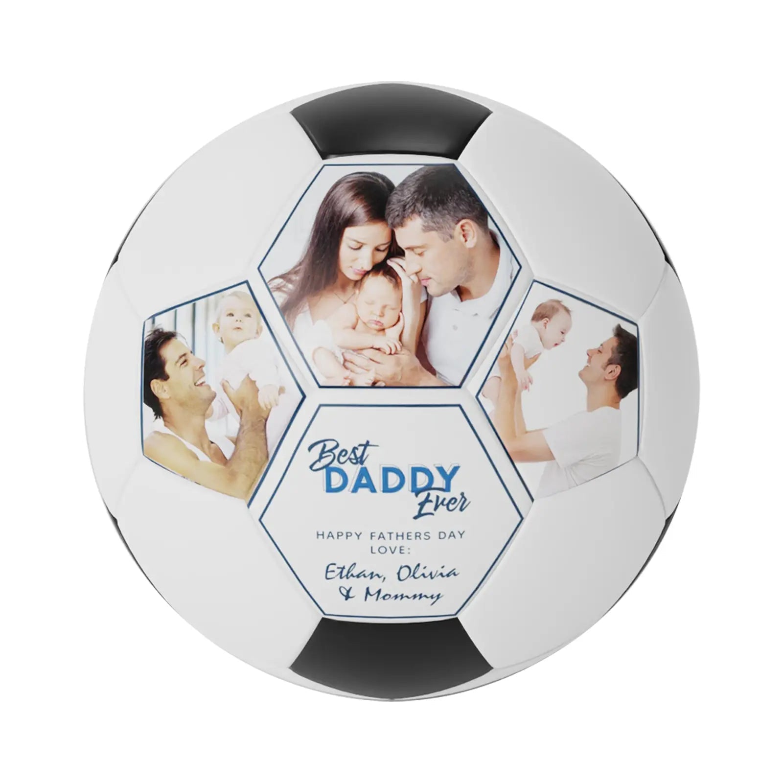 Personalized Custom Best Daddy Ever Soccer Ball Gifts For Dad,Grandpa - Family Watchs