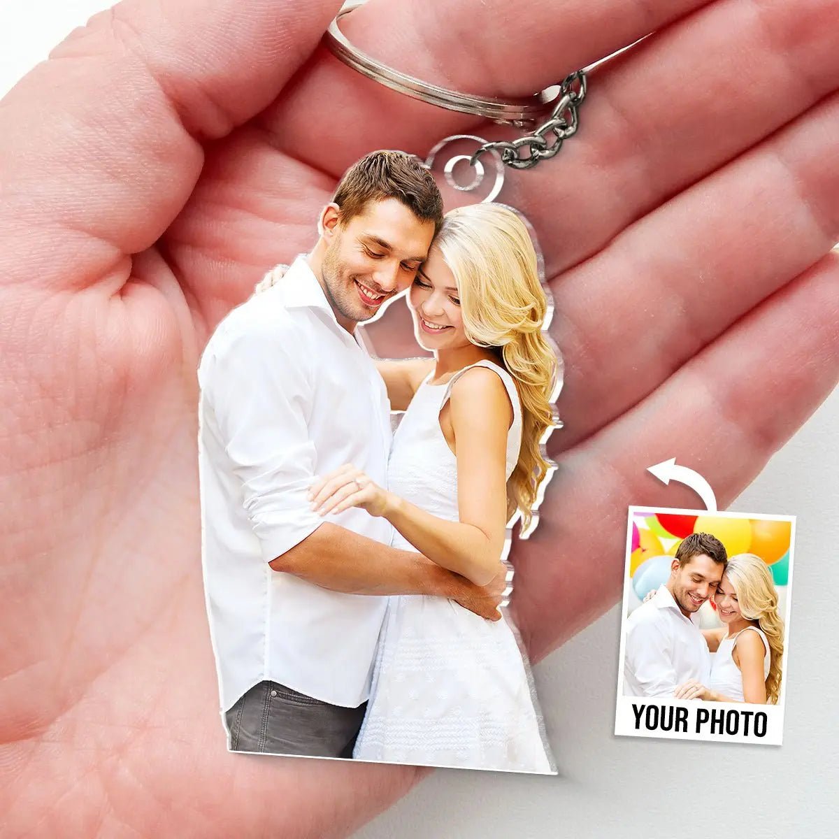 Personalized Custom Couple Acrylic Keychain - Family Watchs