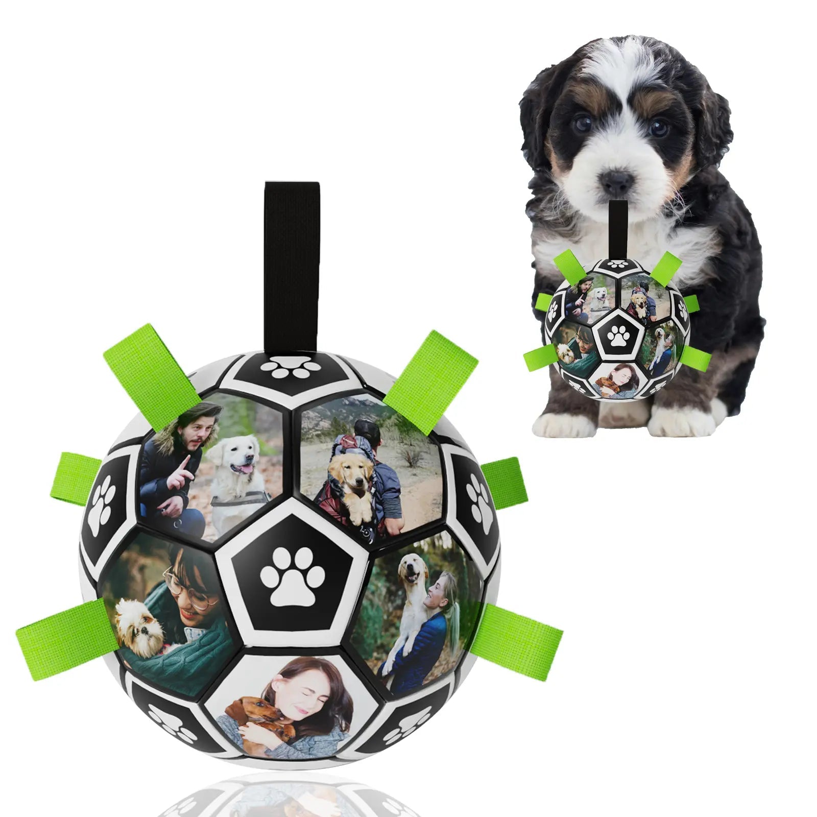 Personalized Custom Dog Outdoor Interactive Soccer Chew Ball Bite Toy - Family Watchs