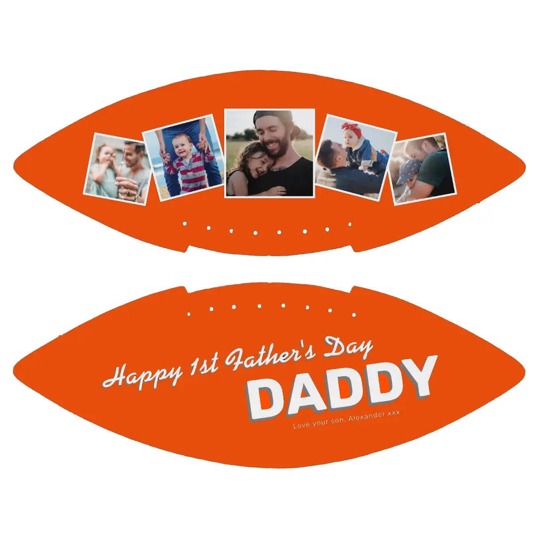 Personalized Custom Father's Day Keepsake Football - Family Watchs