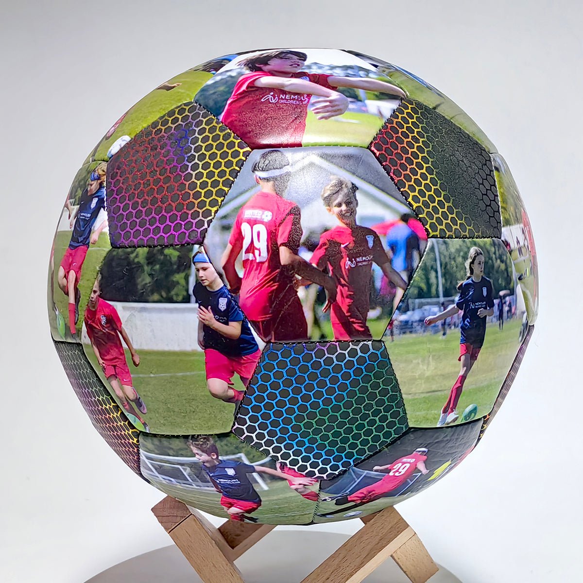 Personalized Custom Holographic Reflective Soccer Ball - Family Watchs
