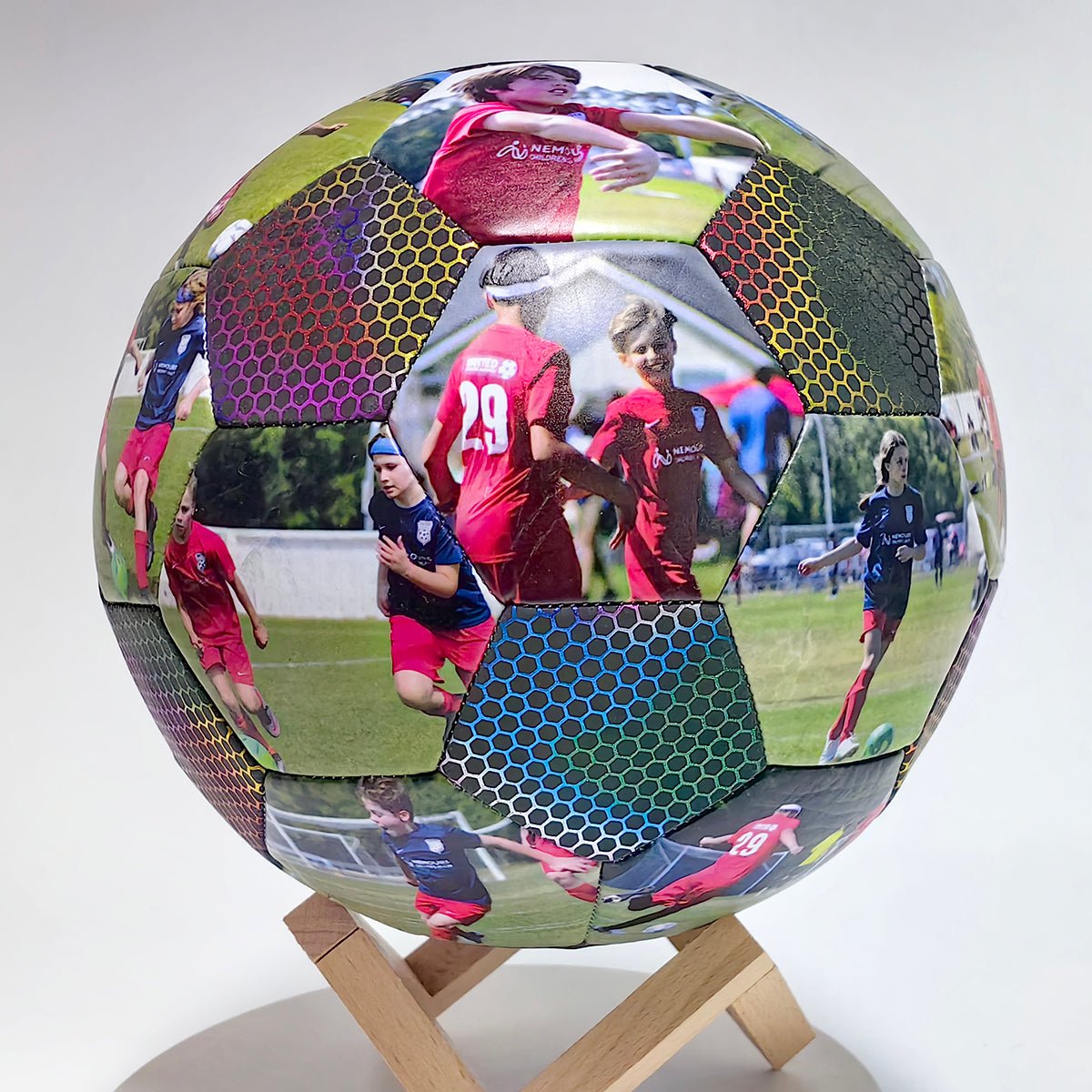 Personalized Custom Holographic Reflective Soccer Ball - Family Watchs