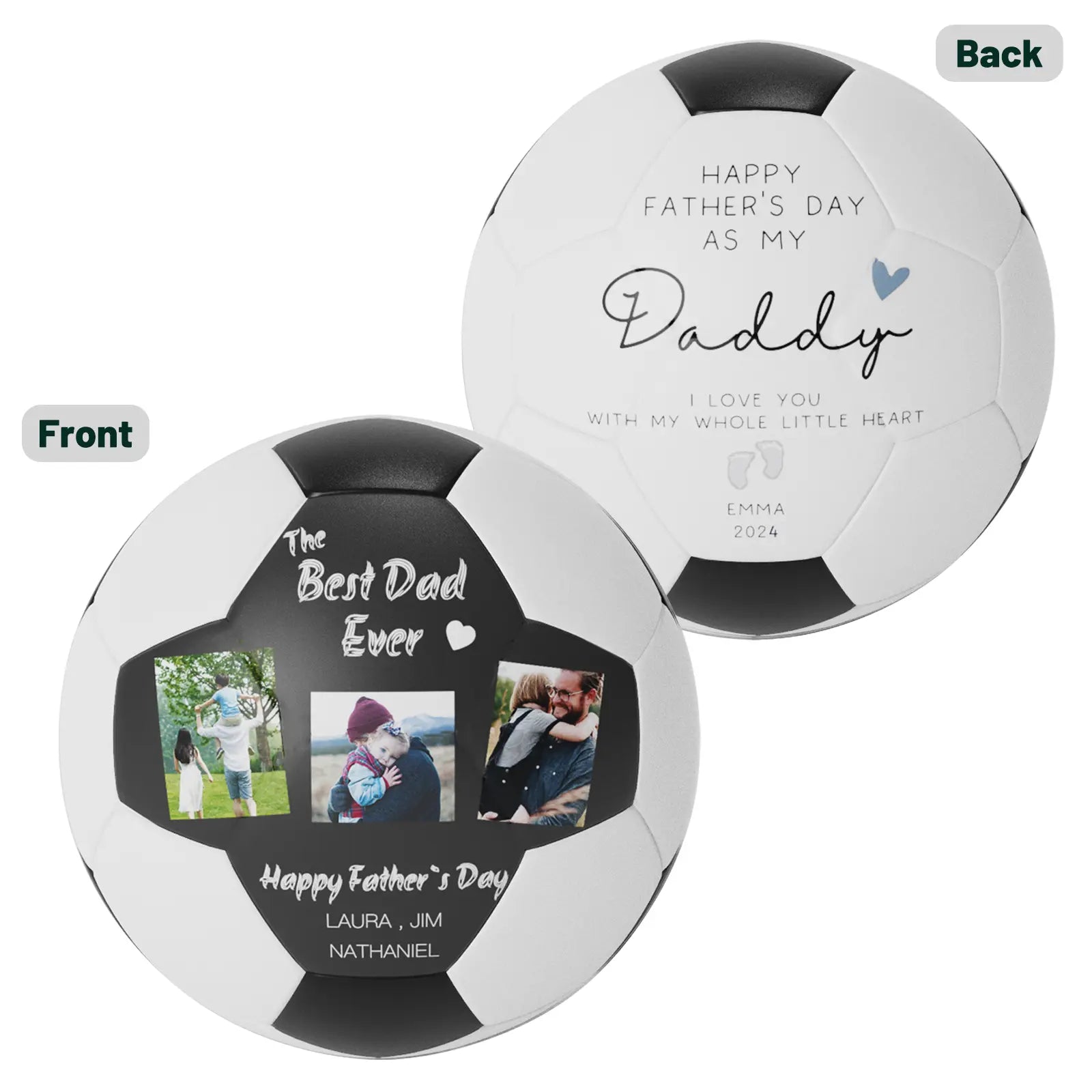 Personalized Custom Knight Photo Soccer Ball Gifts For Dad,Grandpa,Son,Grandson - Family Watchs