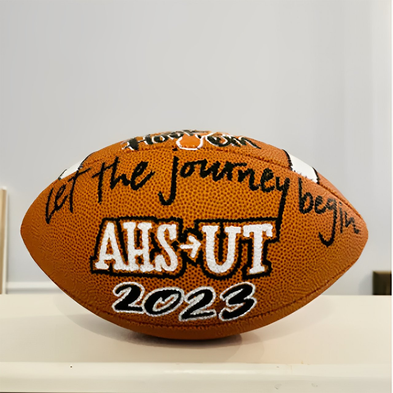 Personalized Custom Painted Football - Family Watchs