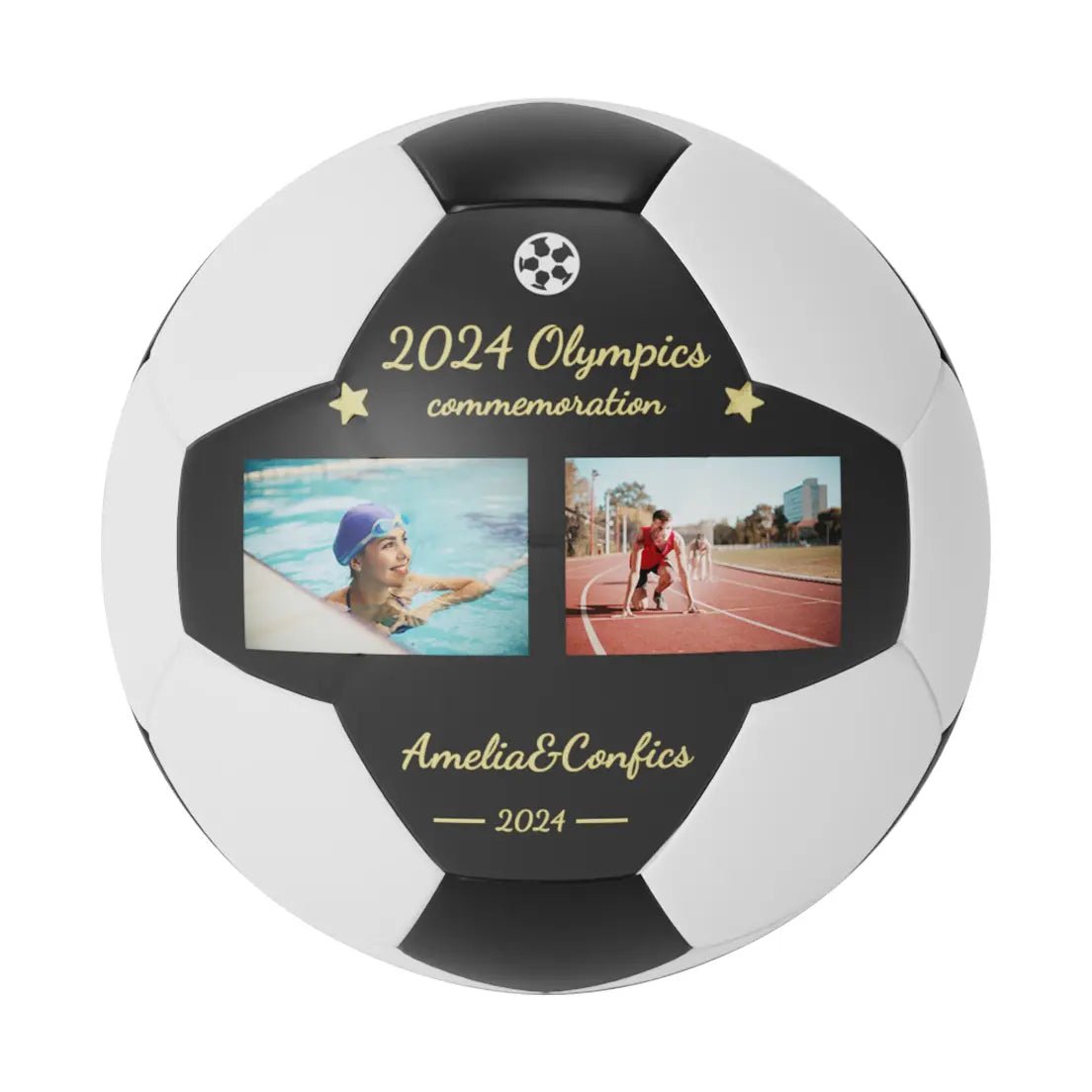 Personalized Custom Paris Olympics Style Soccer Ball - Family Watchs