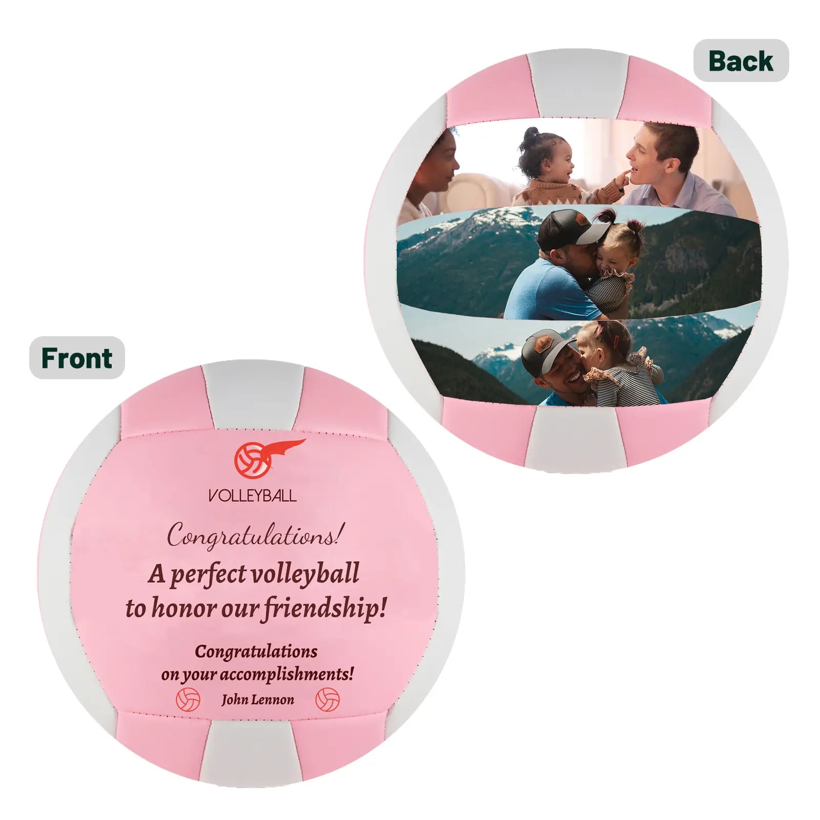 Personalized Custom Photo And Text Gift Volleyball - Family Watchs