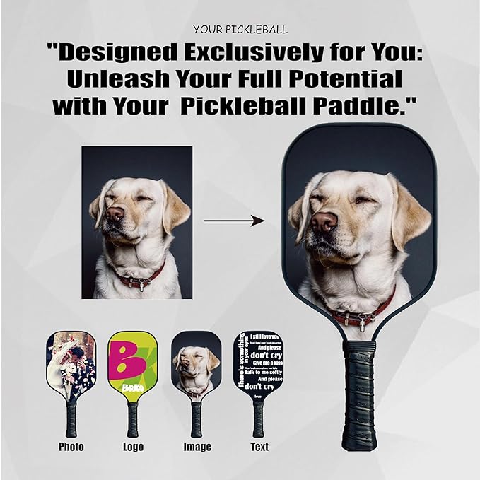 Personalized Custom Photo and Text Pickleballs Paddle - Family Watchs