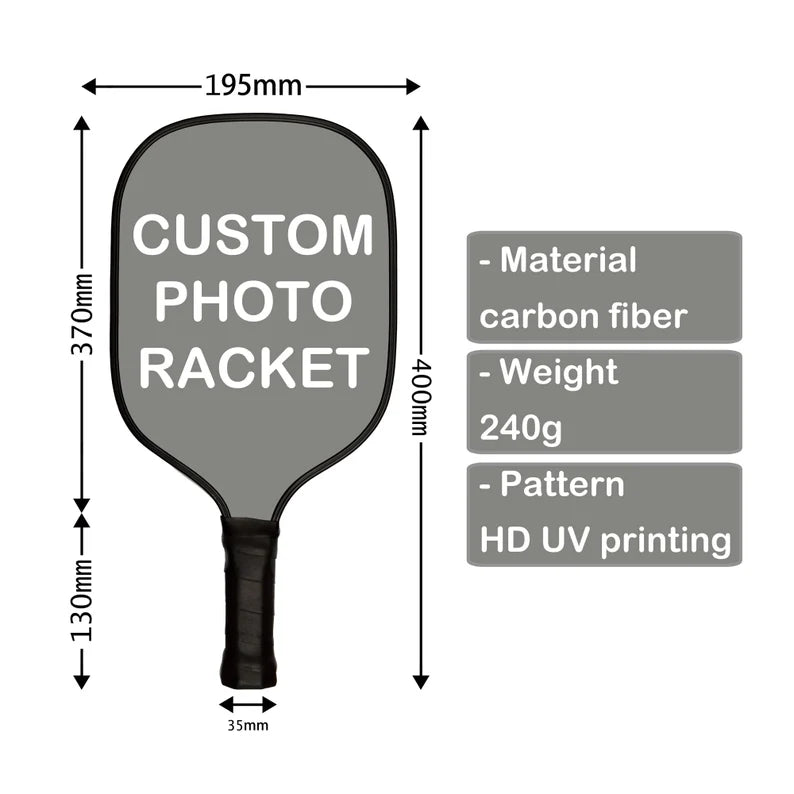 Personalized Custom Photo and Text Pickleballs Paddle - Family Watchs