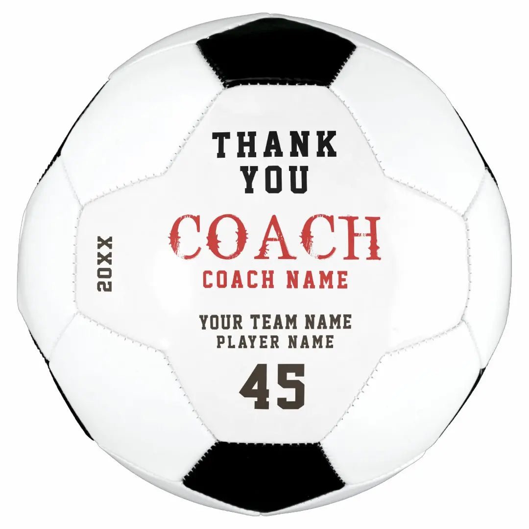 Personalized Customized Soccer Balls Thank You Coach Name Team Number Soccer Balls - Family Watchs