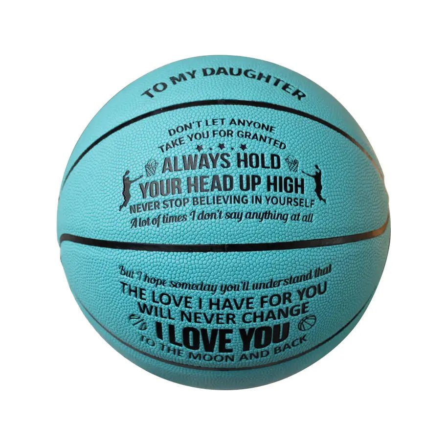Personalized Letter Basketball For Daughter, Basketball Indoor/Outdoor Game Ball For Girl, Birthday Christmas Gift For Daughter,Blue - Family Watchs