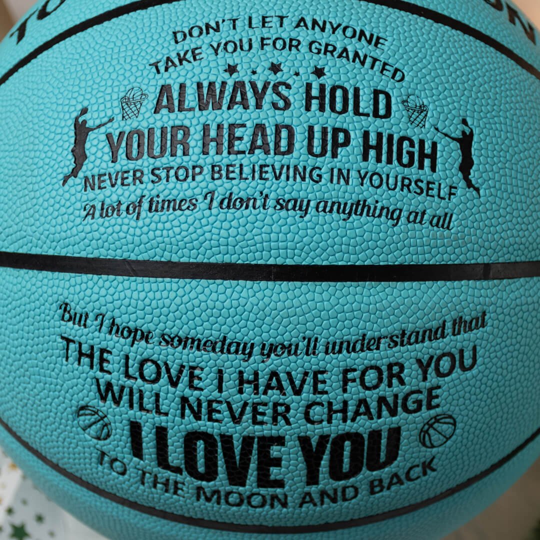 Personalized Letter Basketball For Grandson, Basketball Indoor/Outdoor Game Ball, Birthday Christmas Gift For Grandson From Grandparent,Blue - Family Watchs