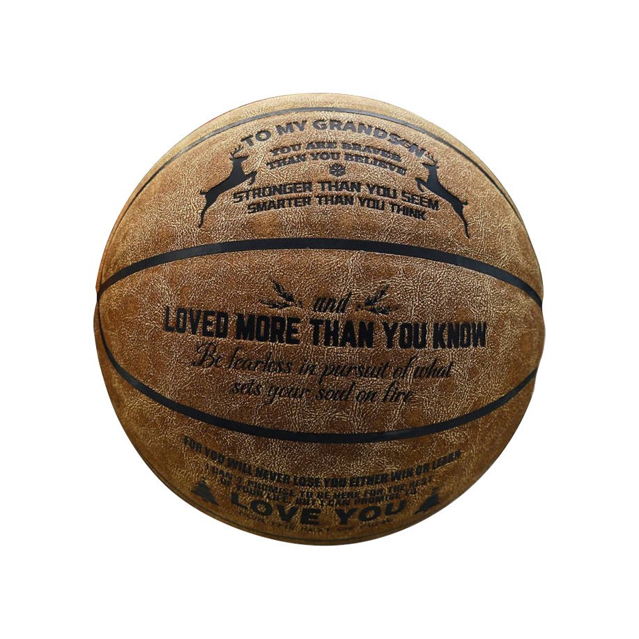 Personalized Letter Basketball For Grandson, Basketball Indoor/Outdoor Game Ball For Boy, Birthday Christmas Gift For Grandson, Christmas - Family Watchs