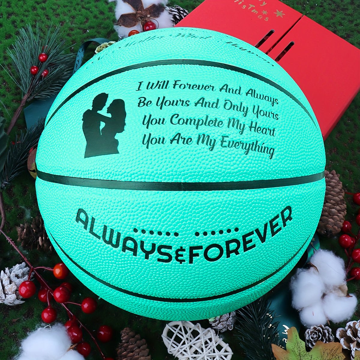 Personalized Letter Basketball For Love, Basketball Indoor/Outdoor Game Ball For Love, Birthday Christmas Gift For Her&him, Blue - Family Watchs