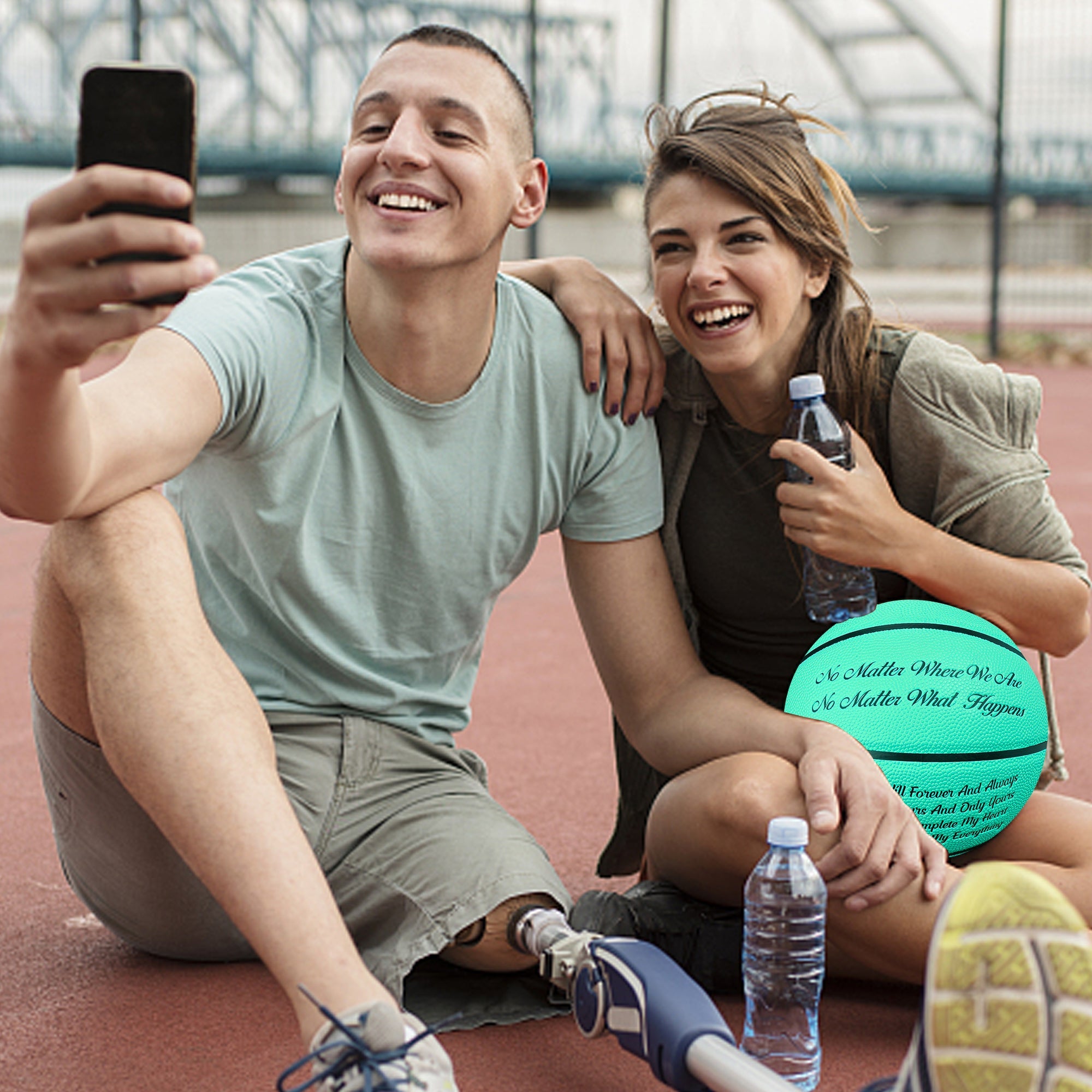 Personalized Letter Basketball For Love, Basketball Indoor/Outdoor Game Ball For Love, Birthday Christmas Gift For Her&him, Blue - Family Watchs