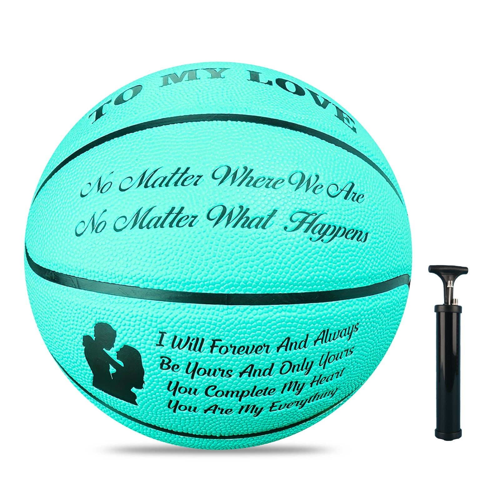 Personalized Letter Basketball For Love, Basketball Indoor/Outdoor Game Ball For Love, Birthday Christmas Gift For Her&him, Blue - Family Watchs