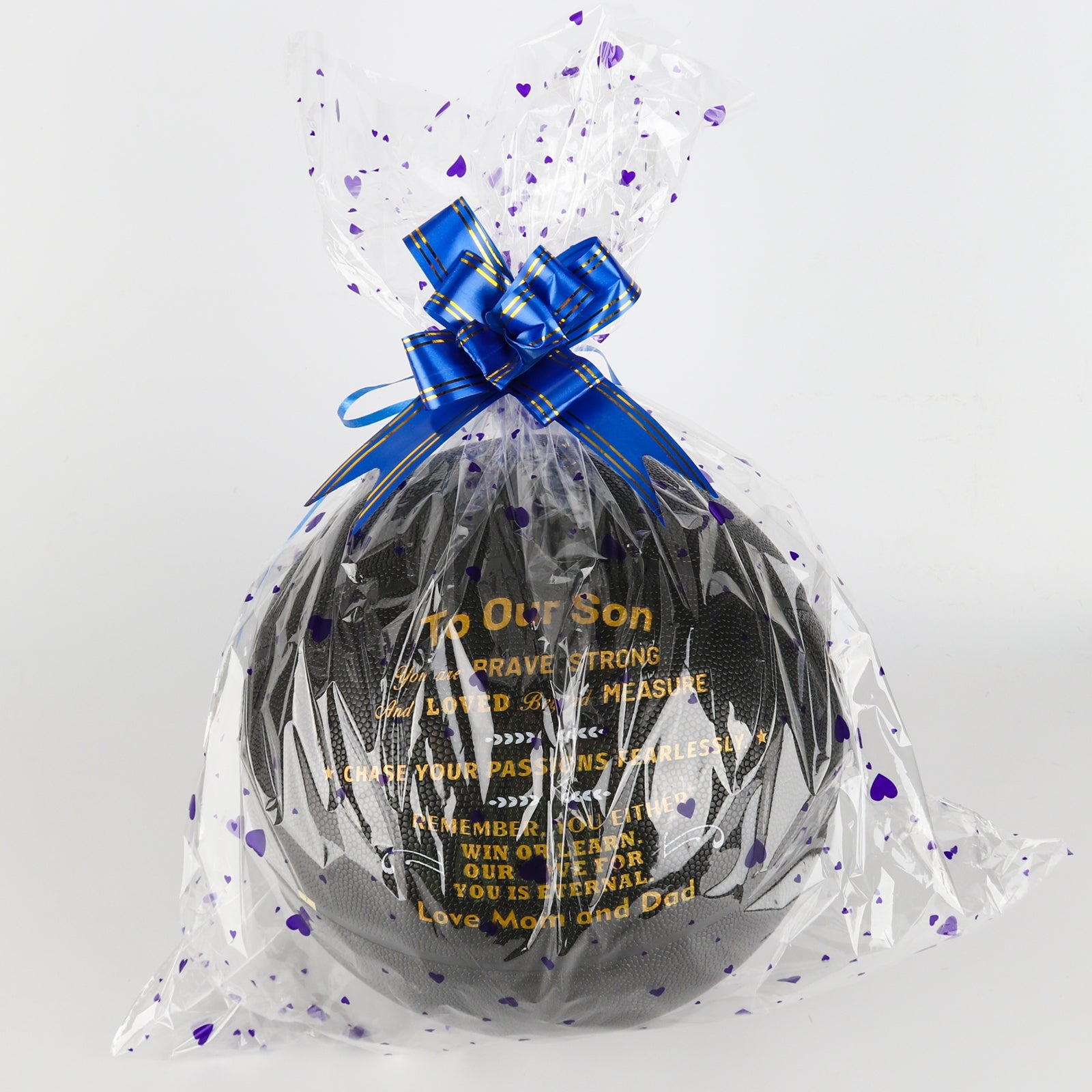 Personalized Letter Basketball For Son, Basketball Indoor/Outdoor Game Ball, Birthday Christmas Gift For Son From Dad And Mom, Black - Family Watchs