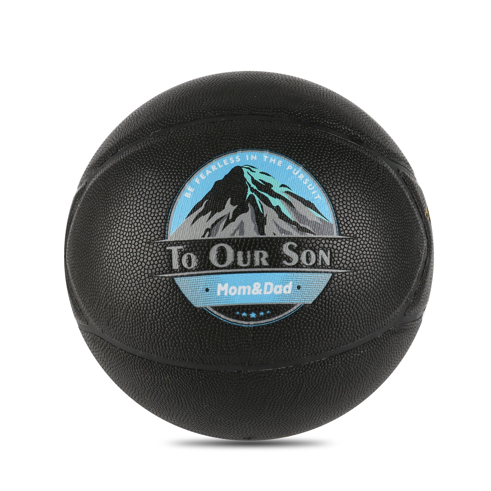 Personalized Letter Basketball For Son, Basketball Indoor/Outdoor Game Ball, Birthday Christmas Gift For Son From Dad And Mom, Black - Family Watchs
