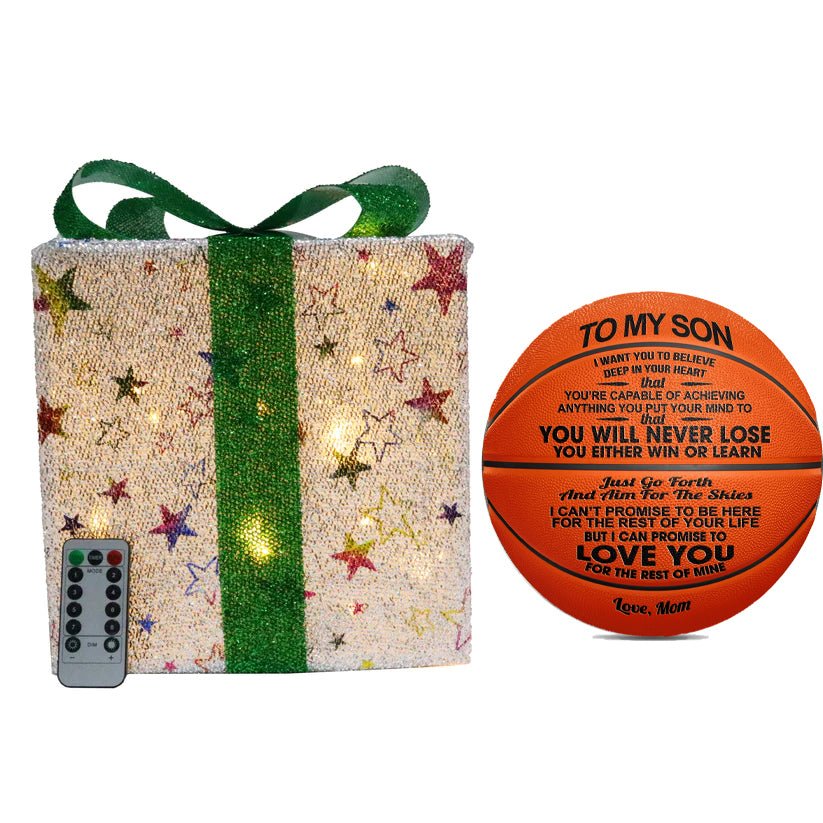 Personalized Letter Basketball For Son, Basketball Indoor/Outdoor Game Ball, Birthday Christmas Gift For Son From Mom,Brown - Family Watchs