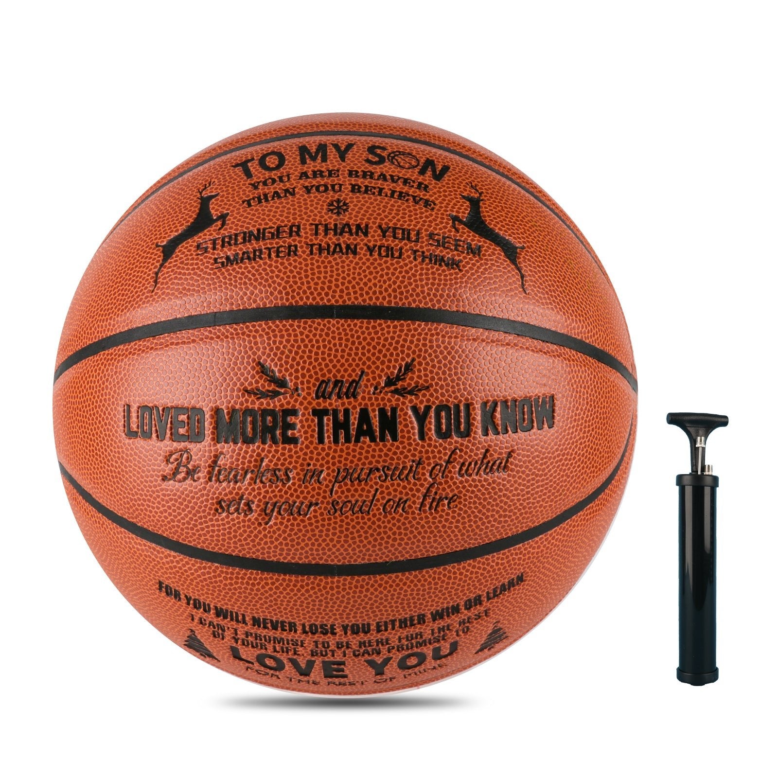 Personalized Letter Basketball For Son, Basketball Indoor/Outdoor Game Ball For Boy, Birthday Christmas Gift For Son, Christmas - Family Watchs